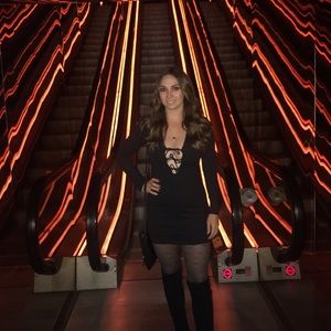 Privacy Please Ribbed Body Con Long Sleeve Dress